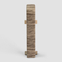 H Connecting piece 6CM Oak grey brown